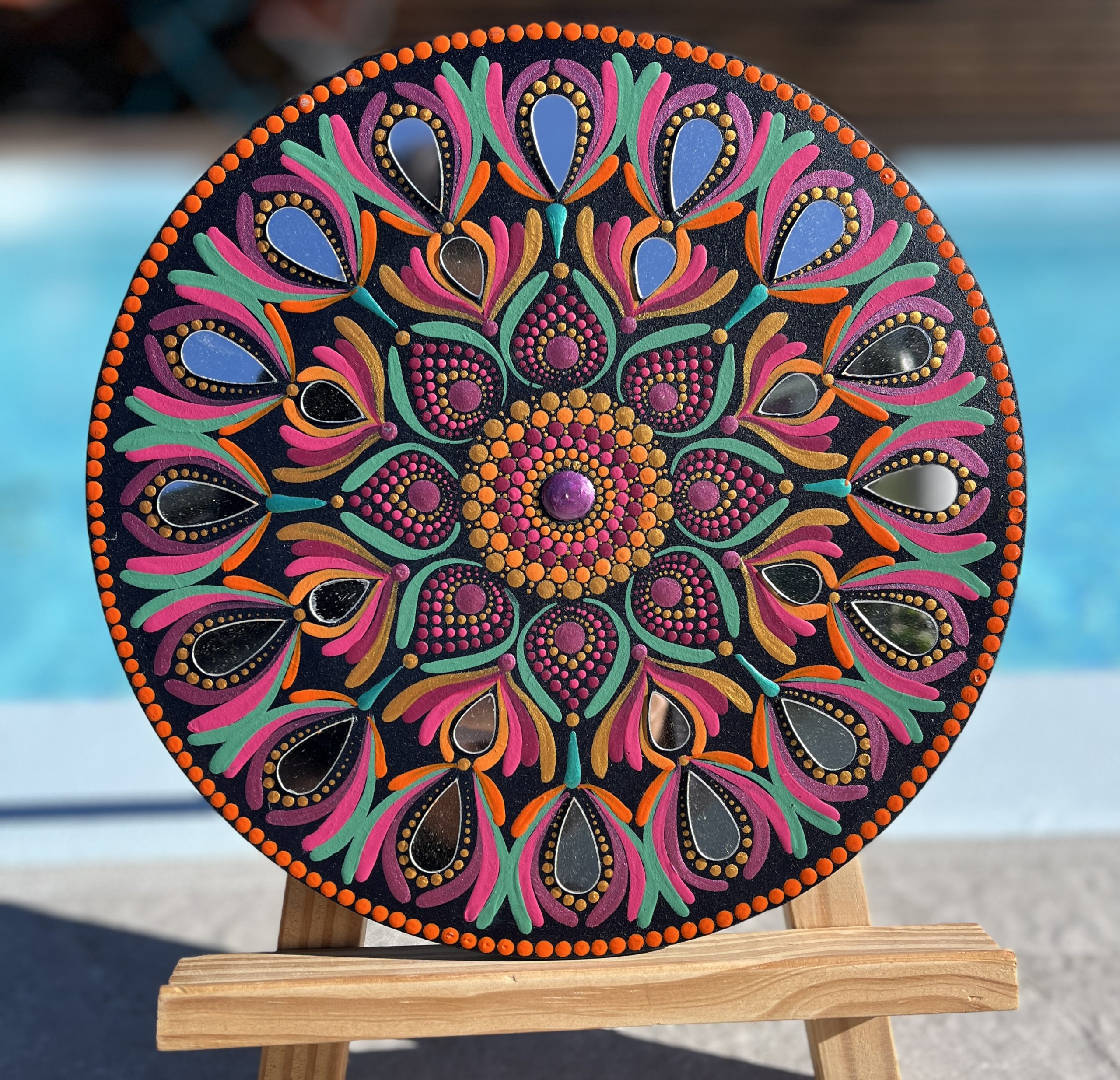 tableau mandala peint à la main